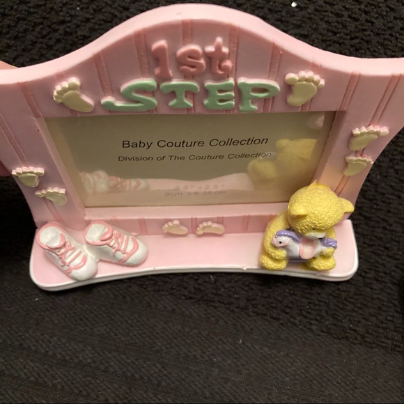 Set of three (3) mini baby picture frames celebrating 1st steps, birthday, smile - Picture 8 of 16